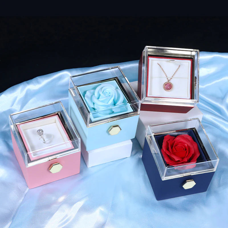 EternalBloom™ Preserved rotating rose with necklace